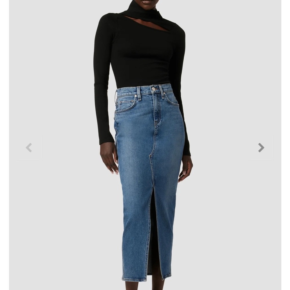 Hudson Jean midi Reconstructed Skirt size 30